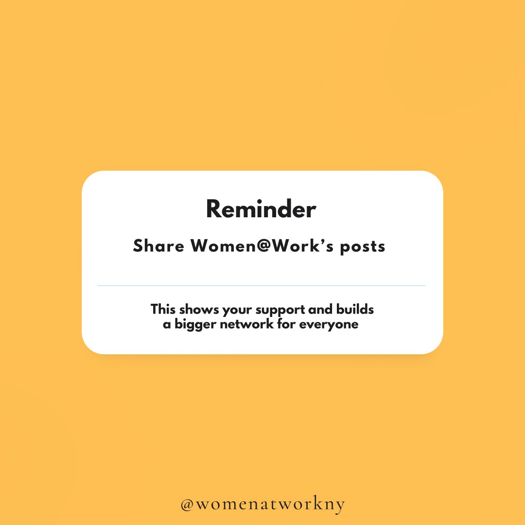 These upcoming posts are about to be packed full of details...we wouldn’t want anyone to miss them! #WomenatWorkNY