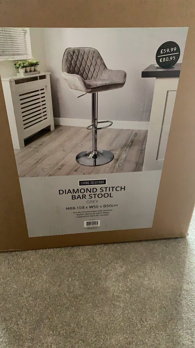 nilvit's tweet image. Not happy @TheRangeUK ordered 3 kitchen bar stools as described and advertised on your website, £89.99 each paid for next day delivery. Arrived today with a sticker on each box showing a lesser price than what we paid for it! £59.99…😡. No response when trying to call!