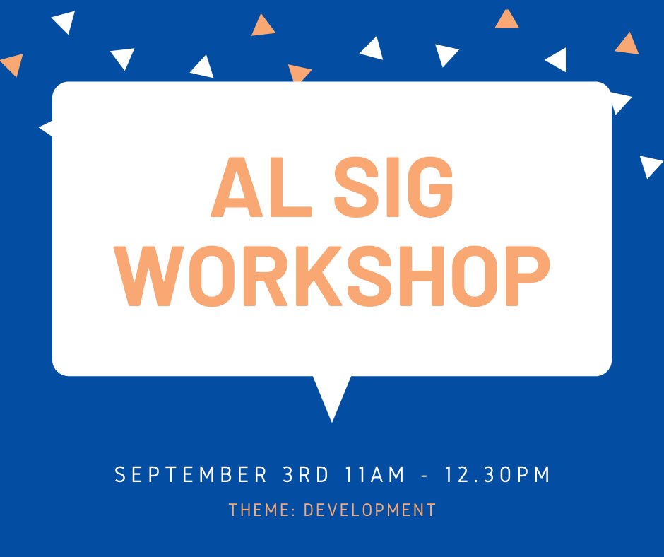 Join us on Fri 3rd September for our next workshop from 11am-12.30. Our theme is development - planning and designing academic literacy support teaching interventions <a href="/baleap/">BALEAP</a> <a href="/AngelosBakogia1/">Angelos_Bakogiannis</a> #EAP #academicliteracies
