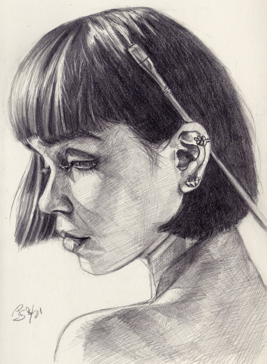 MaxxPS's tweet photo. “Anna” #graphite #portrait on #sketchbook #paper photo ref. by Elijah O’Donnel on @pexels
.
.
.
.
.
.
#art #handdrawn #handdrawnart #teamdli #pencildrawing #moleskineart #graphitedrawing #artist #pencil #graphite #illustration #italianartist #drawsomethingshowcase https://t.co/gmCibN9byt