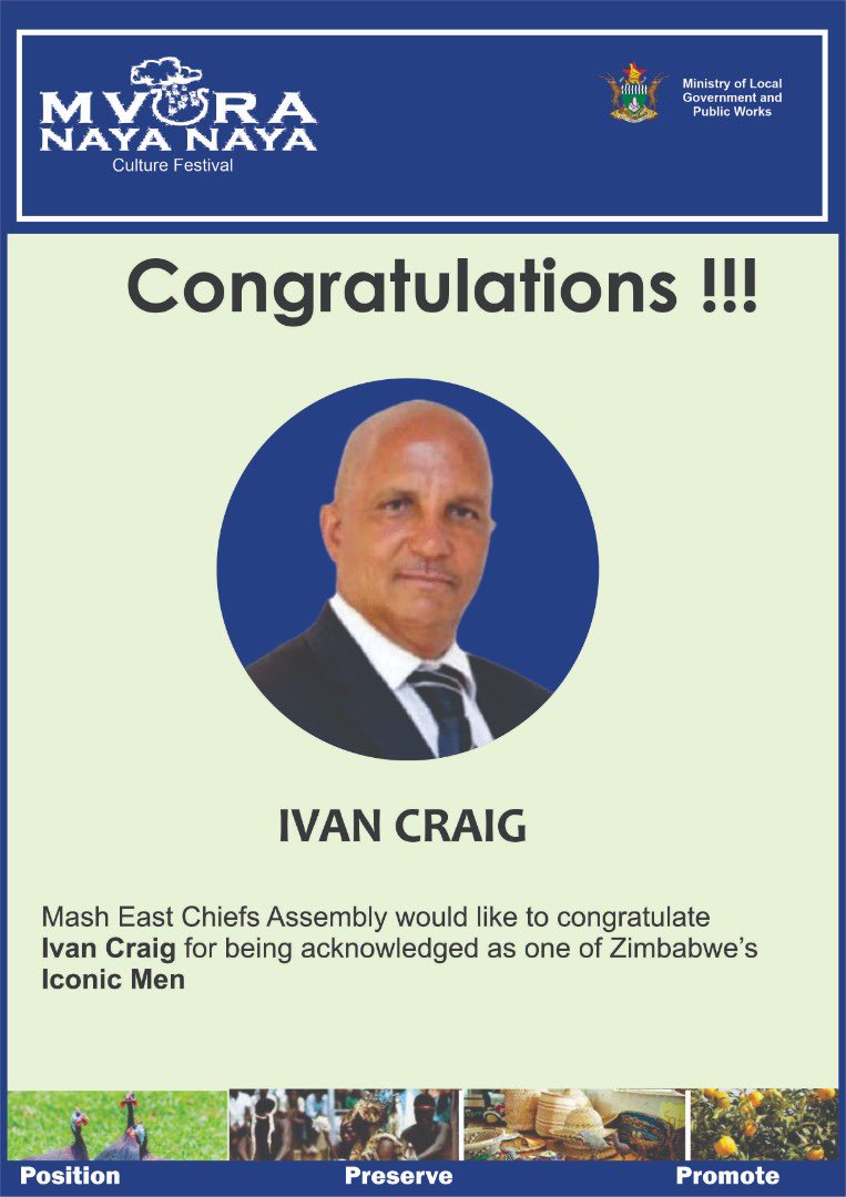 Thank you so much for such an honour. I feel humbled and dignified. Mvura Naya Naya and let's feed Zimbabwe. #FoodSecurity #ZeroHunger