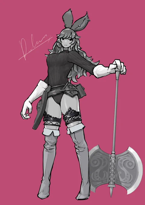 エオルゼアのうちのこ描いた 名前はミミちゃんだよ 