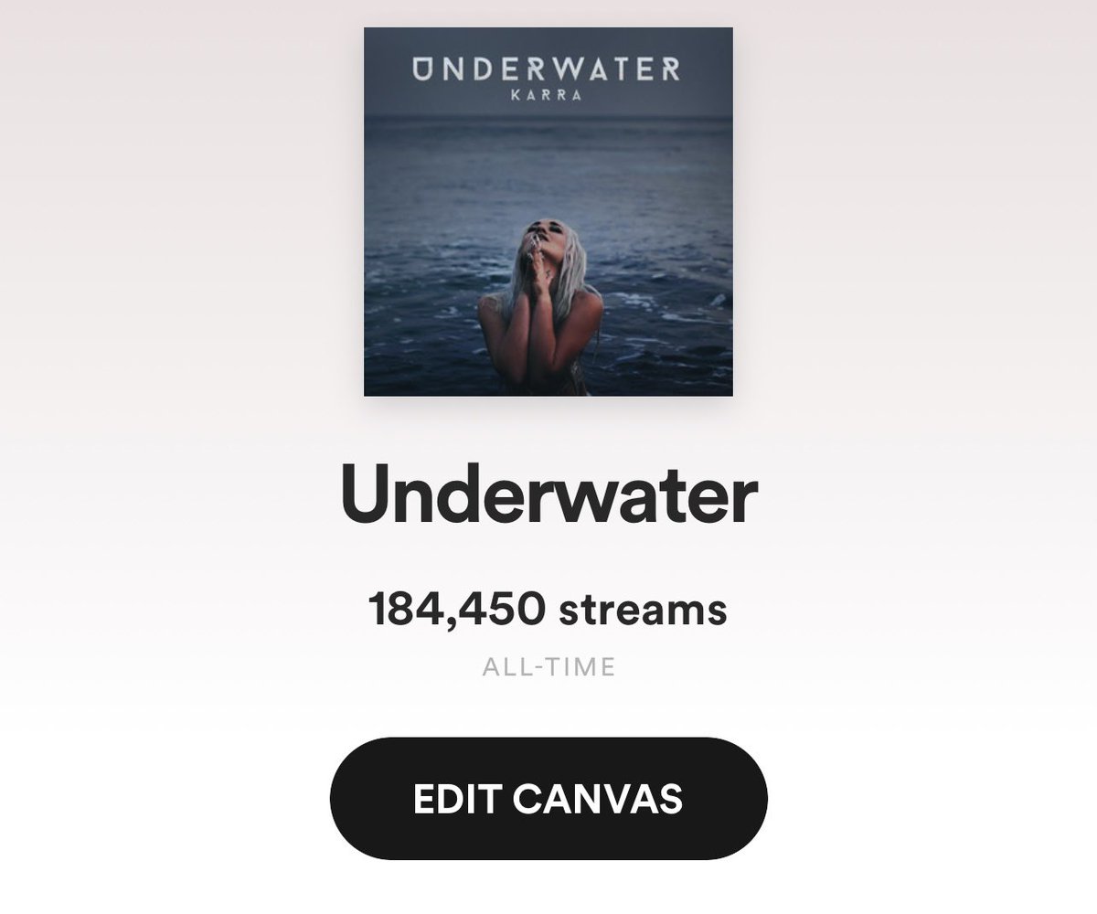 IAMKarraMusic's tweet photo. Looks like the @Spotify algorithm loves #Underwater as much as I do π so close to 200K on my first independent release! π«π«
#spotify #spotifyforartists #SpotifyPremium #streamunderwater https://t.co/1qExI1EWbE