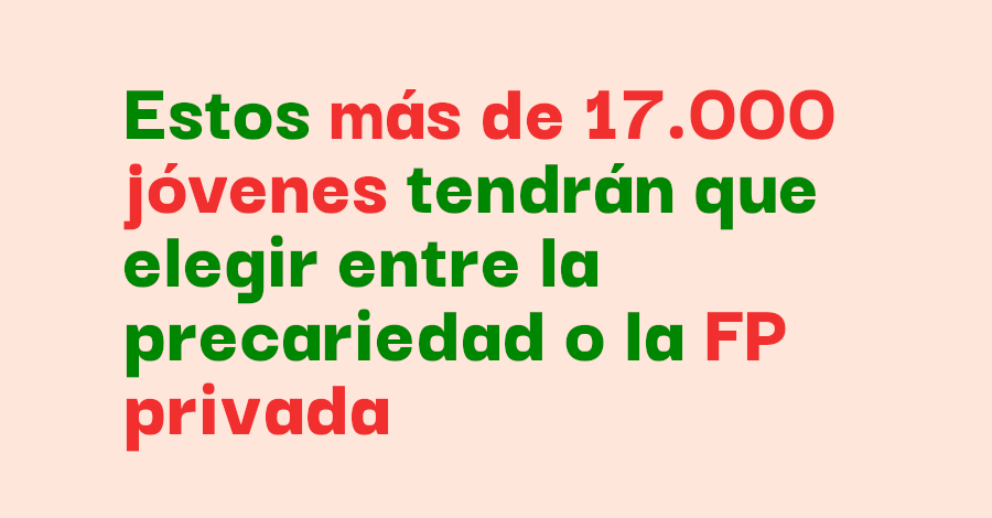 CCOOEducaMa's tweet photo. Estas son las cifras: más de la mitad de los jóvenes madrileños que querían estudiar Grado Superior se quedan sin plaza. 

La situación es devastadora, y el transvase hacia a la privada continúa. https://t.co/7Hcr0CSJ8v