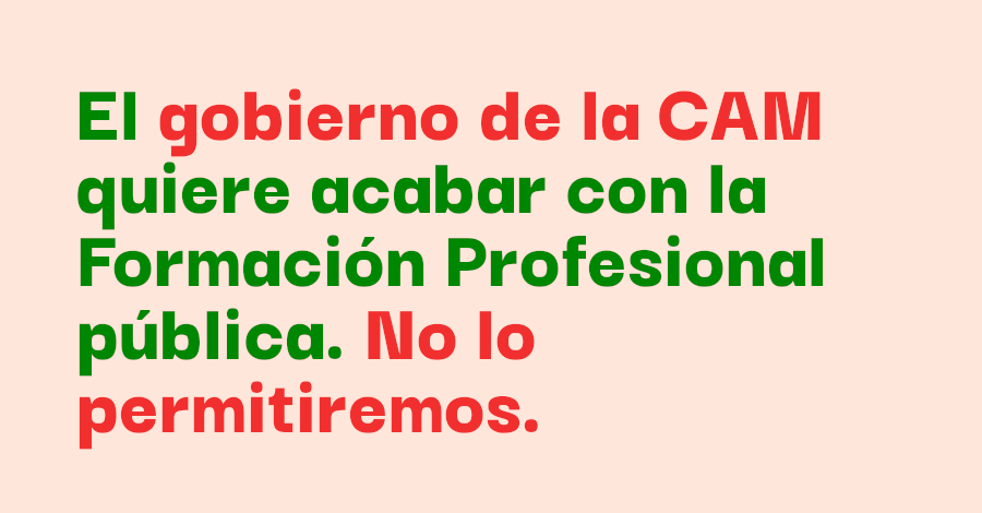 CCOOEducaMa's tweet photo. Estas son las cifras: más de la mitad de los jóvenes madrileños que querían estudiar Grado Superior se quedan sin plaza. 

La situación es devastadora, y el transvase hacia a la privada continúa. https://t.co/7Hcr0CSJ8v