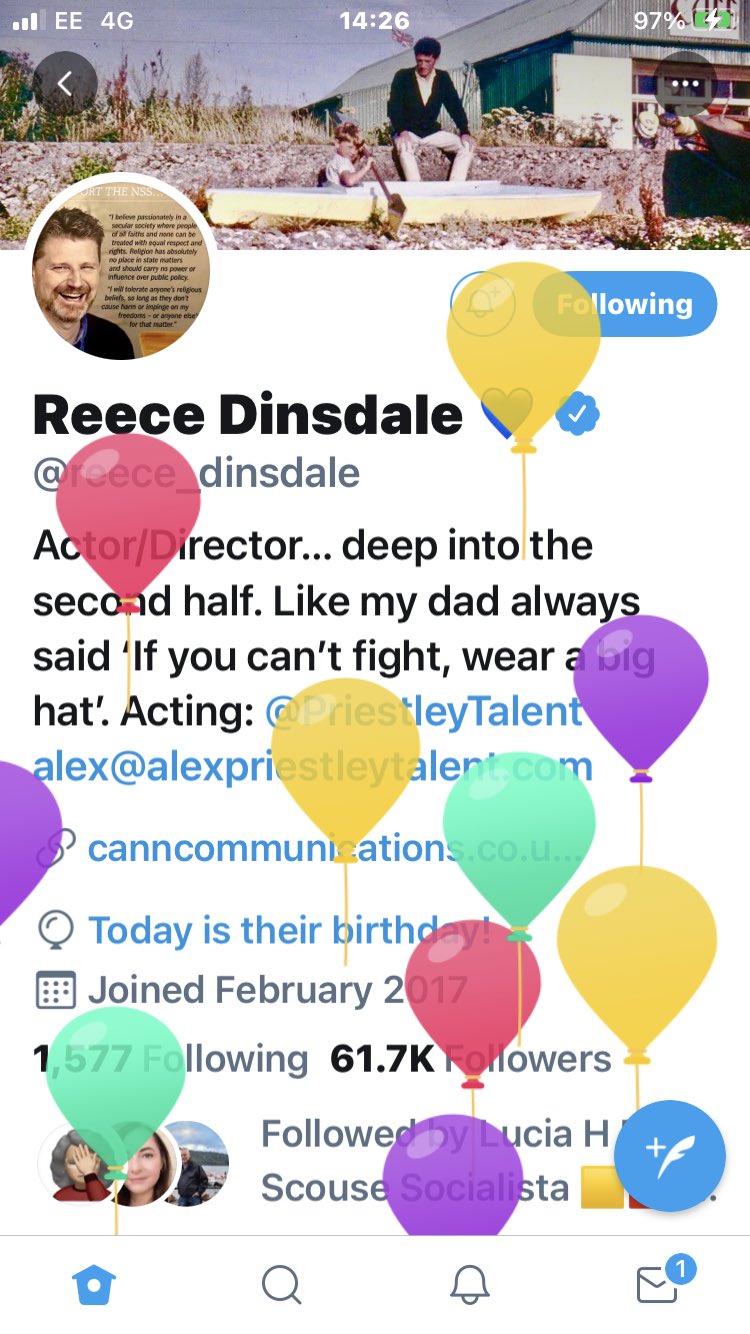  I get the balloons on your profile. Happy birthday 