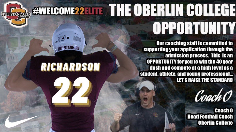 Proud to announce I’ve received my very first offer from Oberlin College! Big thanks to @CoachO_YEOFB and <a href="/CoachATrotta/">Anthony Trotta</a> and the rest of the staff!