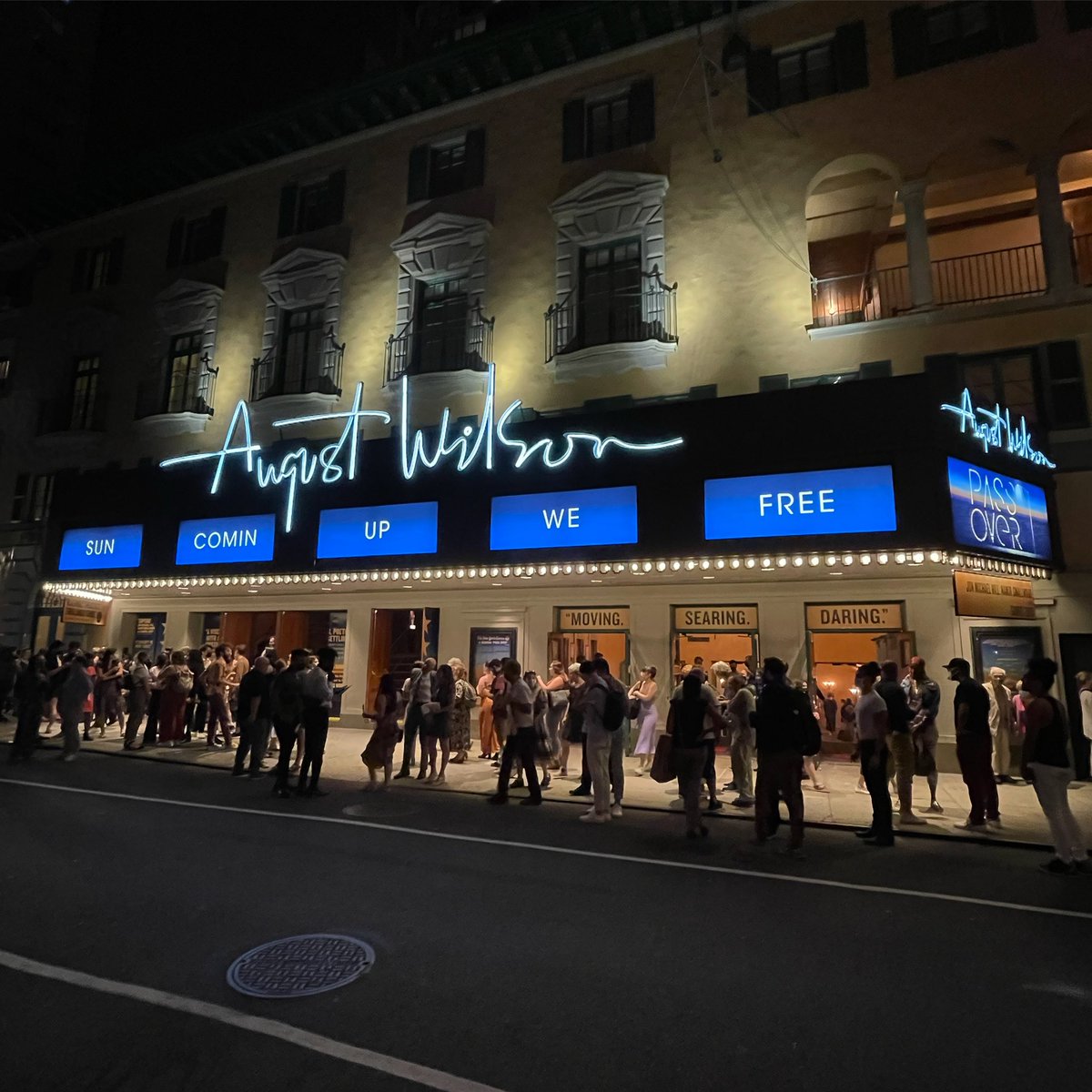 Broadway is back—and the brilliant <a href="/passoverbway/">Pass Over on Broadway</a> takes us straight to the promised land. A poetic and powerful story that stirs the senses and celebrates Black joy is exactly what this world needs. Brava, <a href="/anwandu/">Blk Betty</a> and company. 💙 #passoverbway