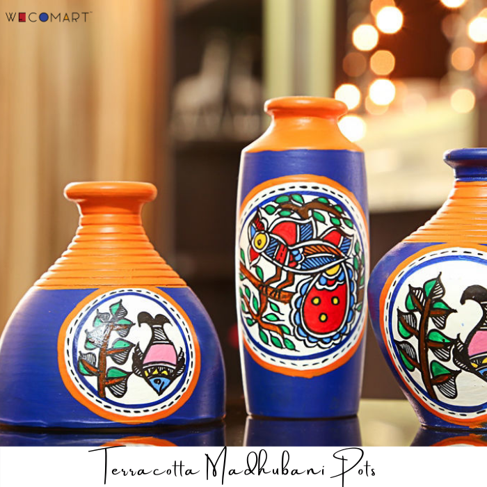 wecomart's tweet photo. Terracotta Miniature Madhubani Table Pots. Shop at https://t.co/1ueyaRmBV9
.
#wecomart #warlipainting #tablepots #interiors #interiordesign #design #homedecor #homedesign #decoration #furnituredesign #house #interiordecor #photography #art #handcrafted #painting #artisan https://t.co/7GWGt1Tfbv