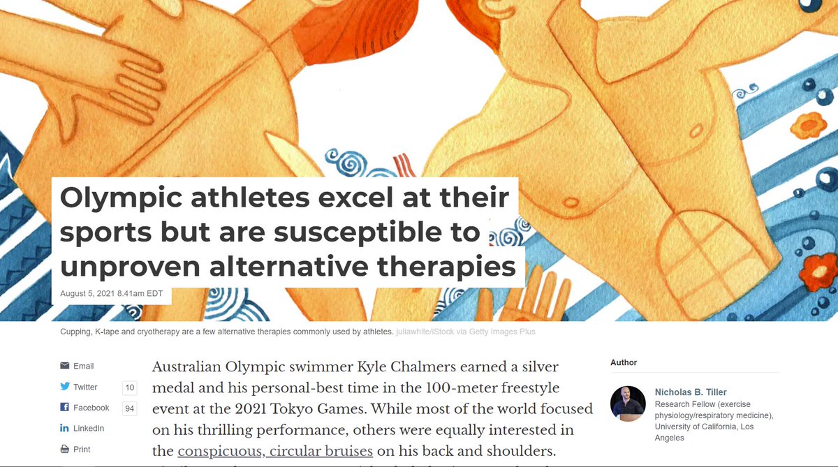 Pseudoscience at the Olympic Games: Why are elite athletes so susceptible to unproven alternative therapies? 

My new article for <a href="/ConversationUS/">The Conversation U.S.</a>: 
#sport #exercise #science #pseudoscience #CriticalThinking #Olympics #olympicgames2020 

theconversation.com/olympic-athlet…