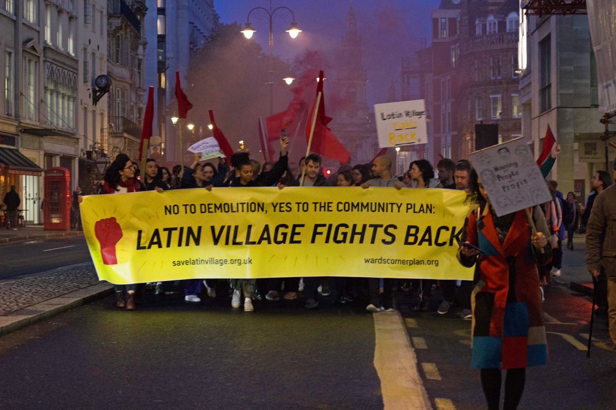 LatinVillageUK's tweet photo. Grainger state their withdrawal is due to a "small but vocal minority" - by which they mean the 1,000's of you who objected to their scheme, funded legal challenges and took to the streets to prevent the destruction of our community. 

Congratulations to you all: resistance works https://t.co/x9gO663m3k