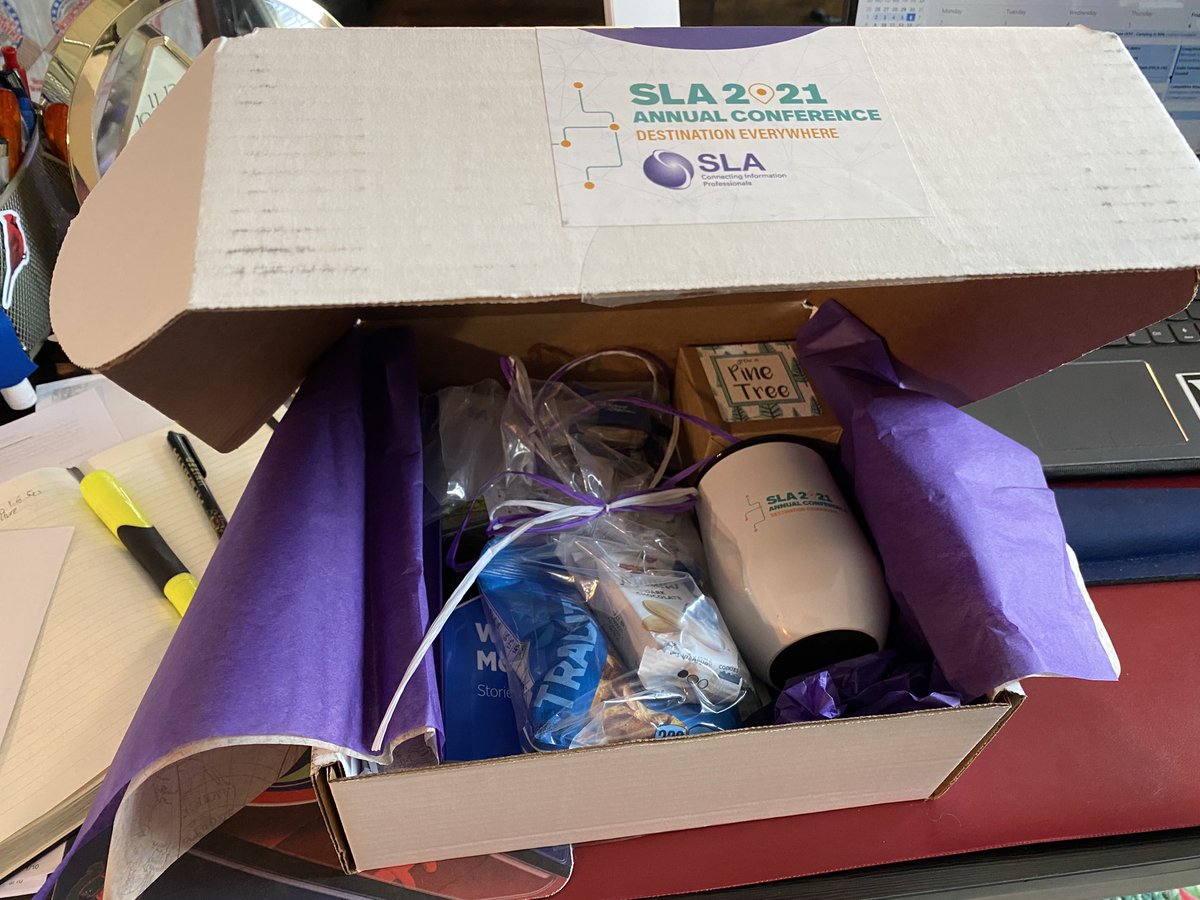drcraigfleisher's tweet photo. Got my “surprise and delight” package in advance of the #SLA2021 conference. Thanks #OneSLA! Looking forward to addressing foresight and using the #4Sets for InfoPros next week (Aug12) with ⁦@TheCIFellows⁩ colleague @chengcorreia @SLA_CIC⁩ #SLAers ⁦@AuroraWDC⁩ https://t.co/yn6MY1W65H