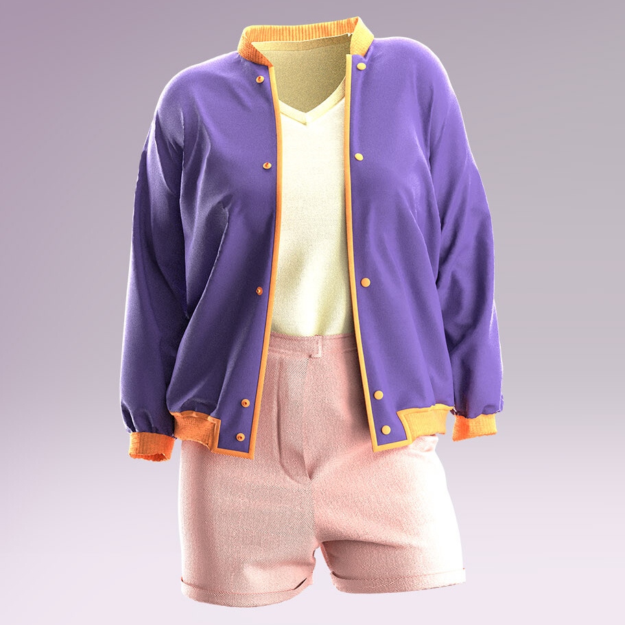 Marvelous Designer on Twitter "Women's clothing with jacket by Malina