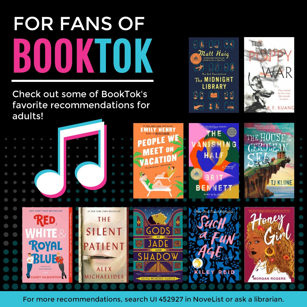 andersonlibrary's tweet image. Are you caught up watching BookTok like us? Check out these recommended reads based on the popular videos and reviews on TikTok! #booktok #trendingbooks #indianalibraries #librarytok  libraryaware.com/2CQ6MV