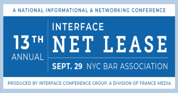InterFaceGroup's tweet photo. InterFace Conference Group is proud to announce the 13th annual InterFace Net Lease conference that will be on September 29 in New York. This networking event focuses on the net lease, sale leaseback and 1031 markets.
Register here https://t.co/Jh1Dxl2dly
#InterFaceNetLease https://t.co/OGzjvybyDN