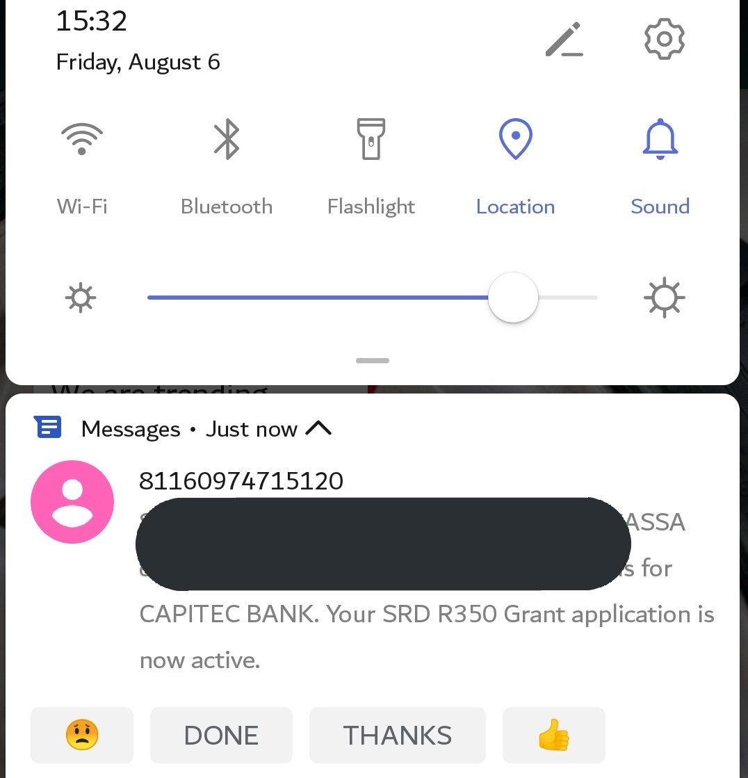 SasaThapelo's tweet photo. @OfficialSASSA @MadikanaRachek1 @The_DSD @nda_rsa @PostofficeSa @GCISMedia @GovernmentZA So we will get another SMS saying it's Approved or? https://t.co/j6lGCJrixI