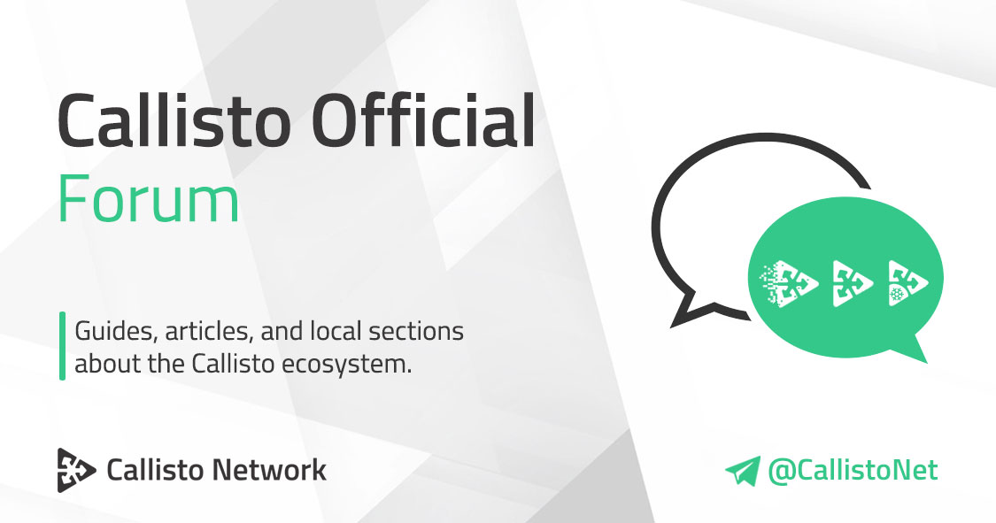 FushumaChain's tweet photo. The Official Callisto Forum is Live!

You'll find news, guides, and articles related to the $CLO ecosystem as well as local sections!

Join the discussion!
📌https://t.co/GjeXSAkiyQ

#Altcoins #Cryptocommunity https://t.co/jzxzT5sTr3