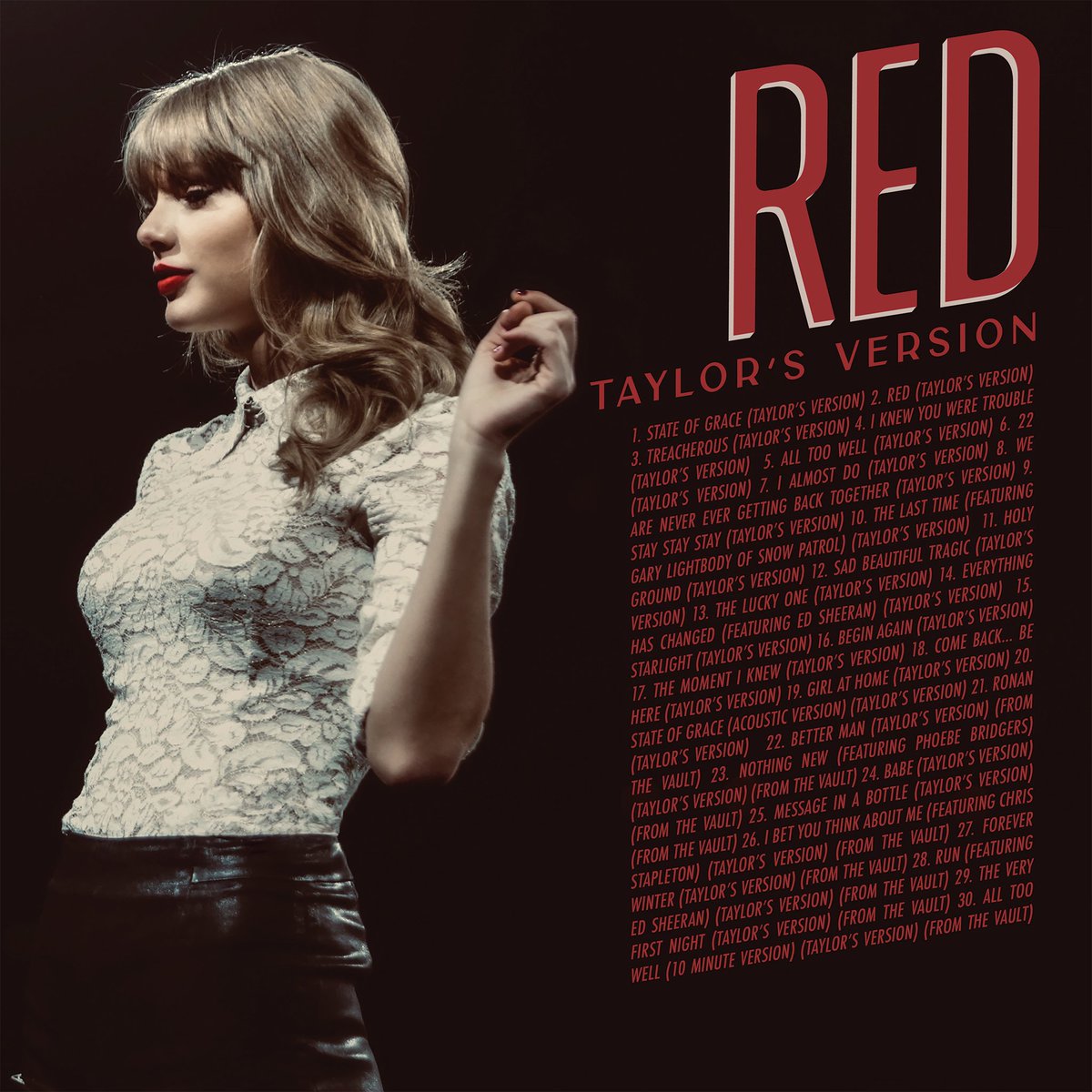 Taylor Swift Congrats Pals You Guessed The Titles And Ft Artists On Red My Version The Vault Tracks Will Ft Chrisstapleton Phoebe Bridgers Mistersmims Edsheeran I Can T Wait To Dust Off