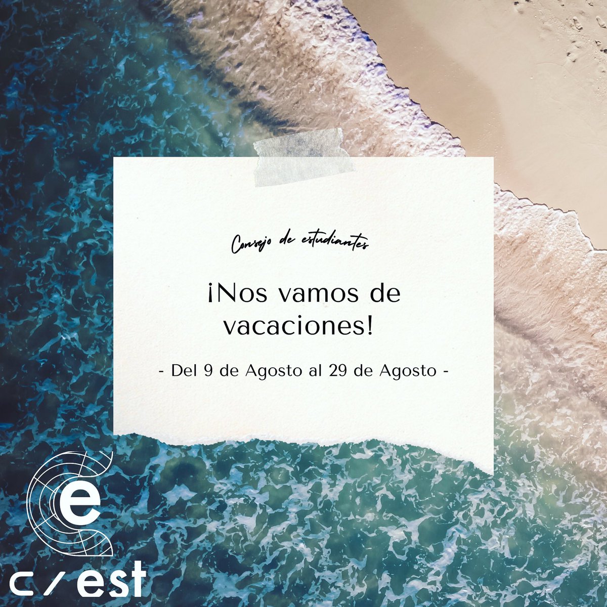 ¡Nos vamos de vacaciones! Desde el 9 de agosto hasta el 29 de agosto ambos inclusives nos tomaremos un periodo de descanso. Os deseamos un feliz verano cargado de buenos momentos y de tranquilidad para recargar energía de cara al nuevo curso.  ¡Nos vemos en septiembre!