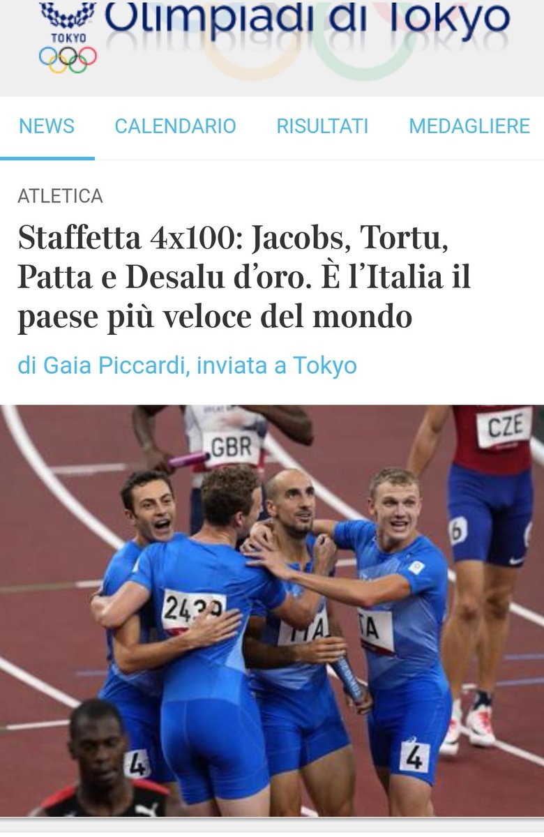 Mamma mia!!!!!!! #Tokyo2020 #Staffetta #oro #strepitosi