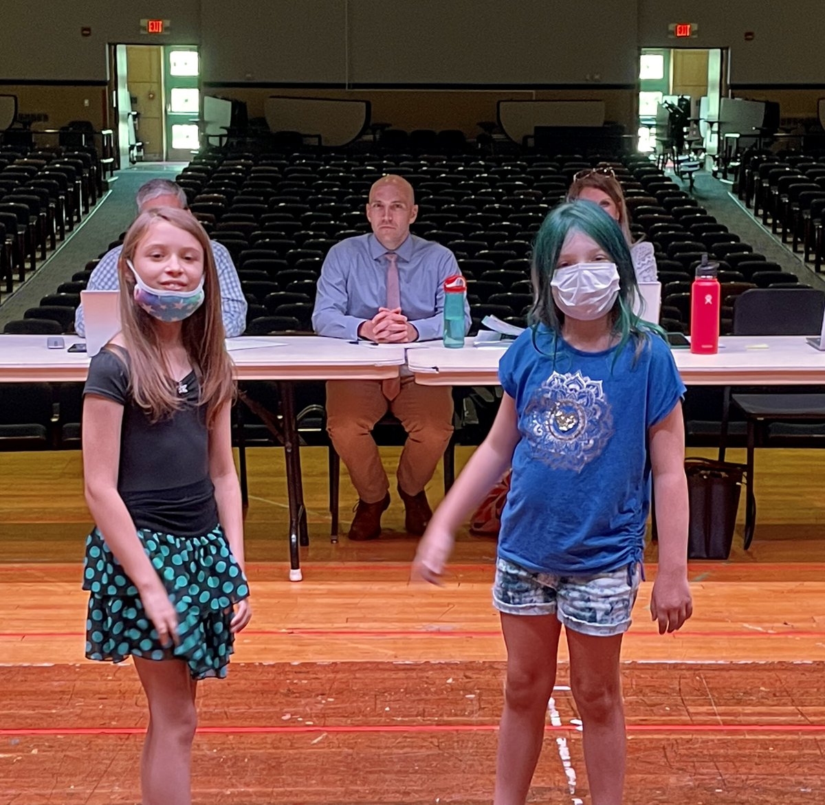 LRKnightsMusic's tweet photo. In July, the BOE recognized Madison W. and Piper T. for their generosity! The girls ran a lemonade stand &amp; donated the money to the Beginner Band program to help classmates in need play an instrument this school year.  Thanks girls for being so thoughtful! #LeRoyPride @LeRoyWSS https://t.co/iew7qfq45B