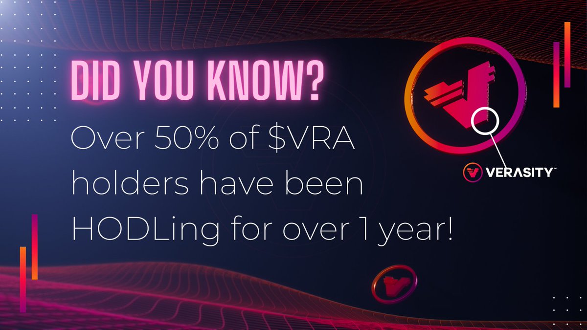verasitytech's tweet photo. Our community is definitely loyal. 

We're not too far behind #Bitcoin  (59%) or #Ethereum  (63%) and well ahead of #Tether (30%).

Thank you for being an amazing Verasian!

#HODL #Crypto #blockchain https://t.co/ETj7UwQYOy