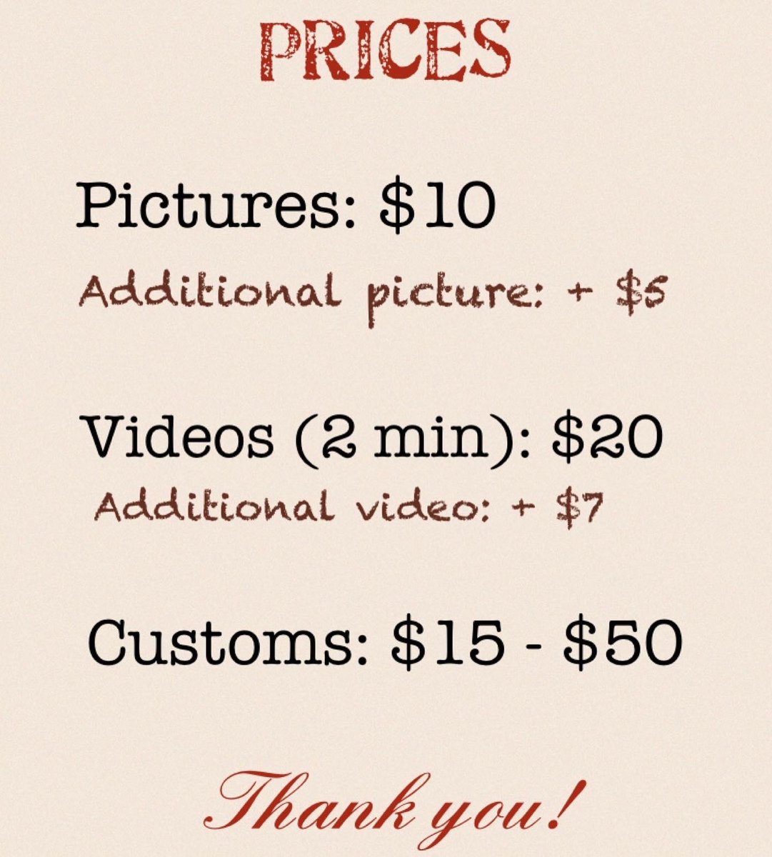 EmoriTyuo's tweet photo. @albert02828 Hi, you don’t have an option for DM’s. I can send the pricelist here though. Just hit me up! https://t.co/86U95FNbnc
