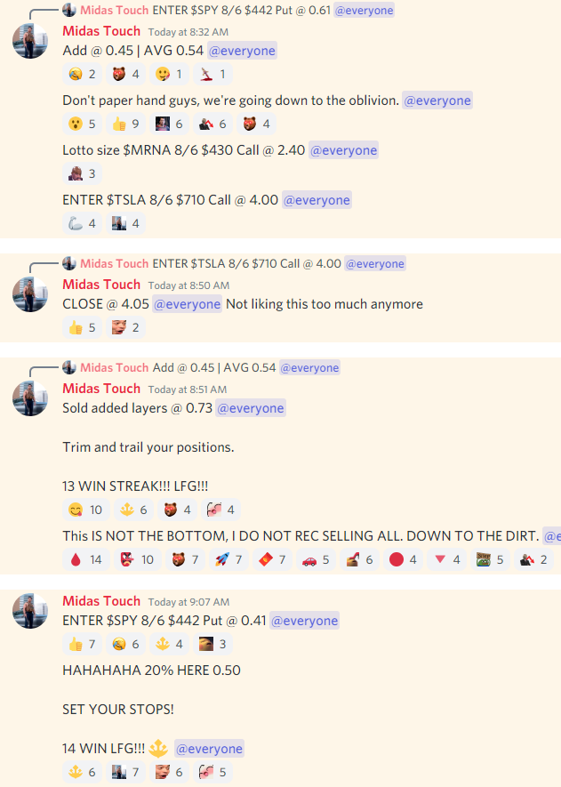GHCBSC's tweet photo. 14th win streak on $SPY ;)

18 more to go to break record LFG 

#TAEWAY 🔱

Room confirm??? https://t.co/xPLFH1E0Y7