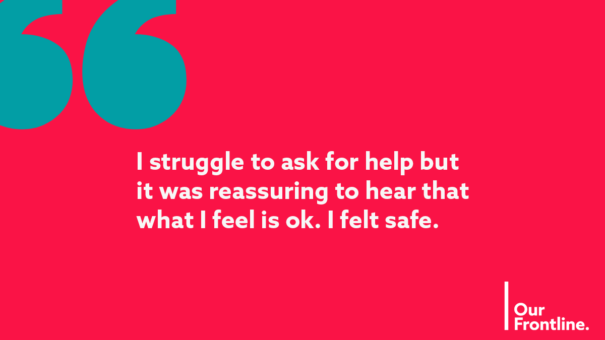 OurFrontlineUK's tweet photo. No matter what you're feeling, we're here to listen.
Thank you to the texter that sent us this feedback. For emotional support 24/7, text FRONTLINE to 85258.
#ourfrontline https://t.co/Vv7sd7CRZh
