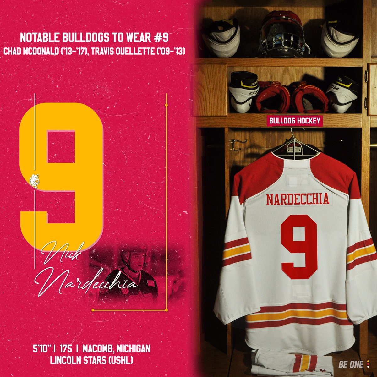 FerrisHockey's tweet photo. Meet our new #9, Nick Nardecchia! Welcome to Ferris Nick! https://t.co/jiKgdqZMeX