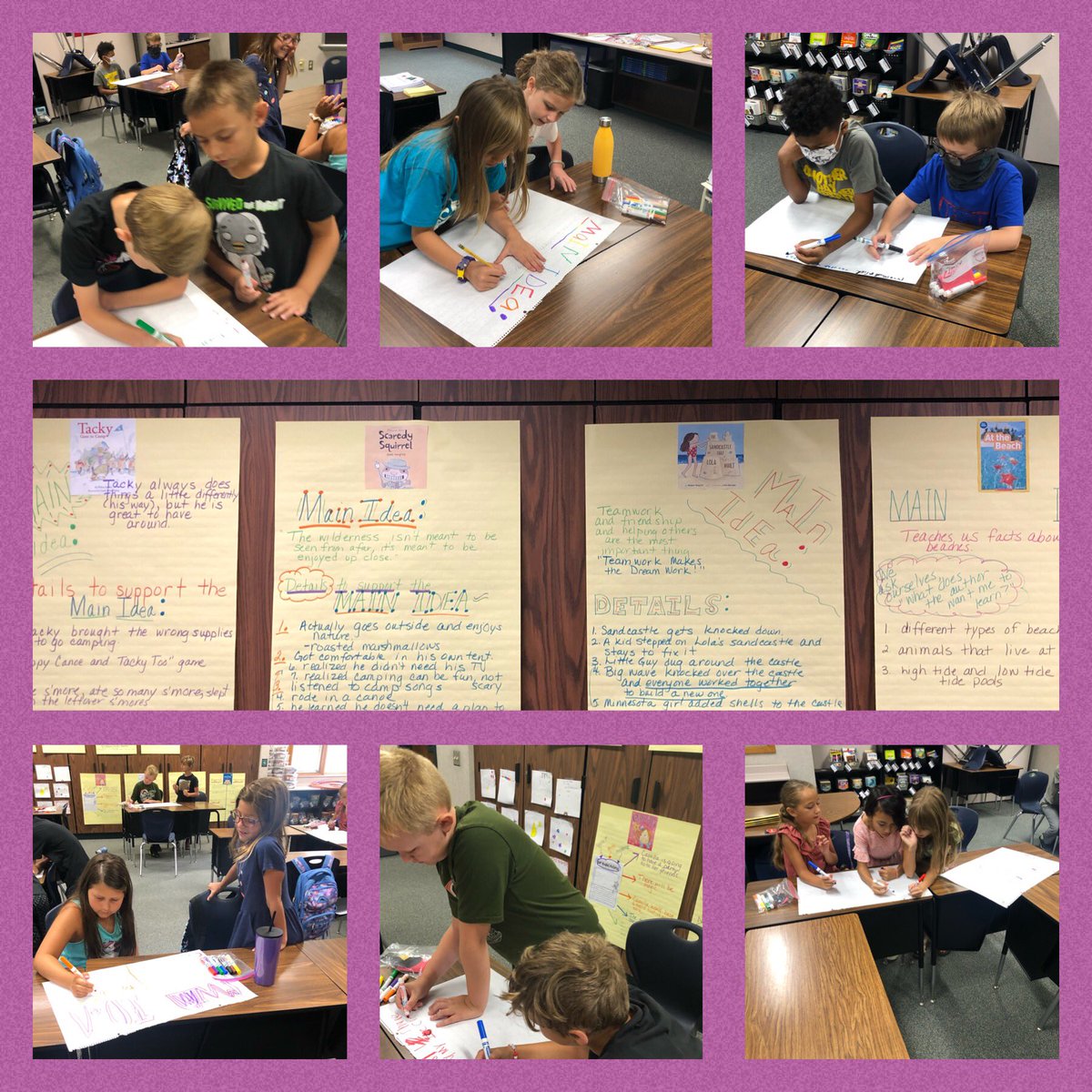 Worked together all week to identify the main idea and find supporting details to support our thinking. Today, we are making our own main idea charts to teach others. #JumpStart <a href="/HES_Hawks/">Haverhill Elementary</a>