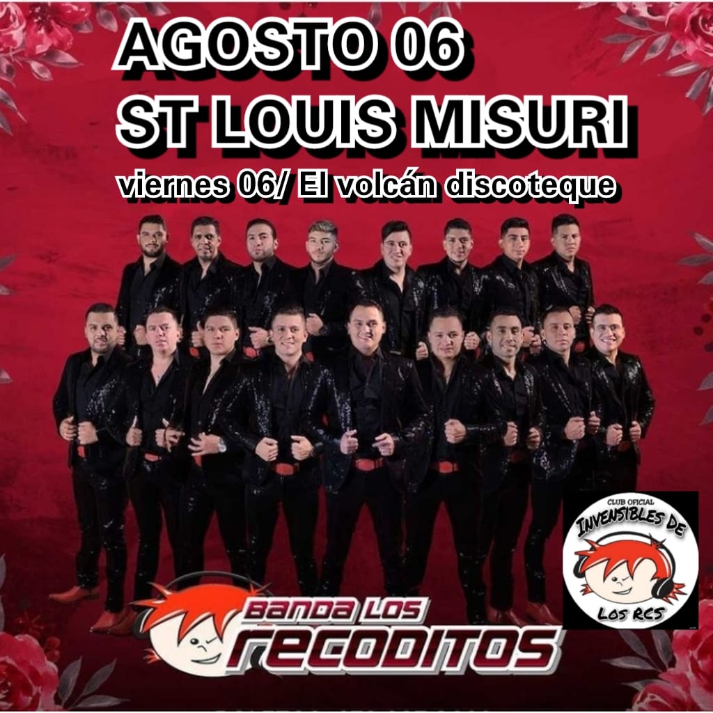 InvensiblesVer's tweet photo. Hoy viernes 06 de agosto se presenta @BANDARECODITOSS en   ST LOUIS MISURI ven a disfrutar todos sus éxitos, no te lo puedes perder💃🎶👏

@fuentes_meely
@los_rcs
@ItzelFran18 https://t.co/cF1RXgRfnh