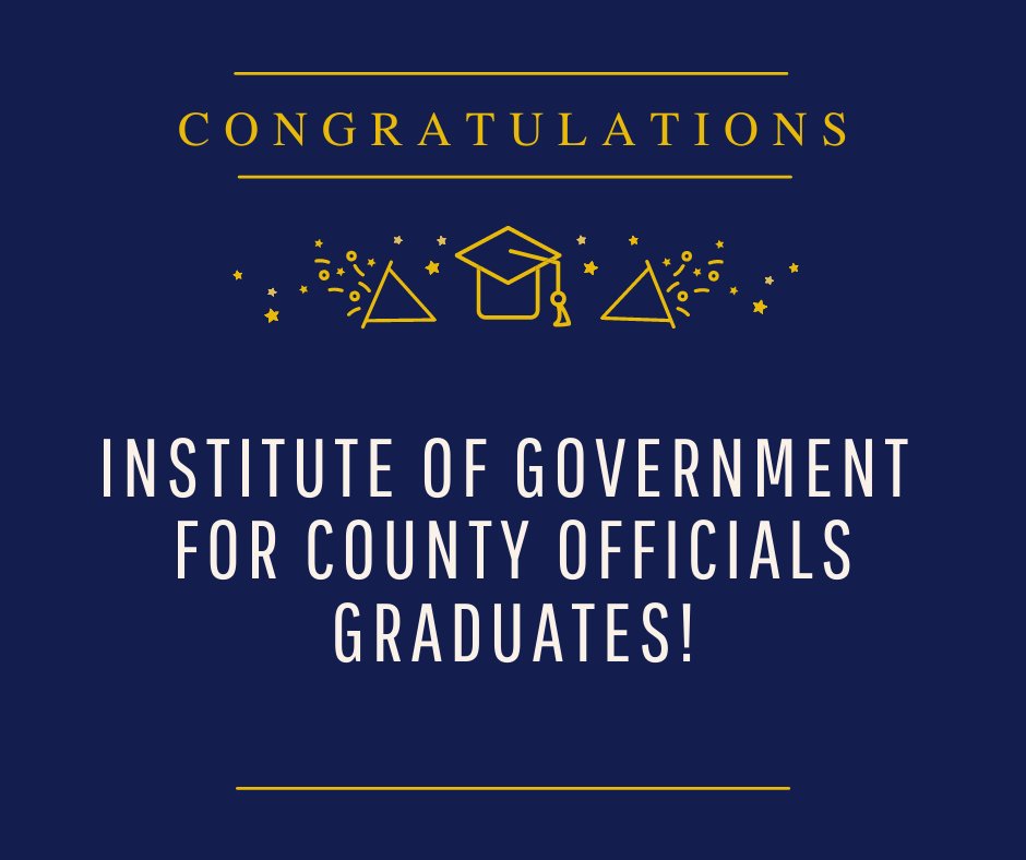SCAC would like to congratulate all the county officials and employees who completed either Level I or Level II of the Institute of Government for County Officials this year! MORE: sccounties.org/sites/default/… #SCCounties #LocalLeaders #StatewideStrength