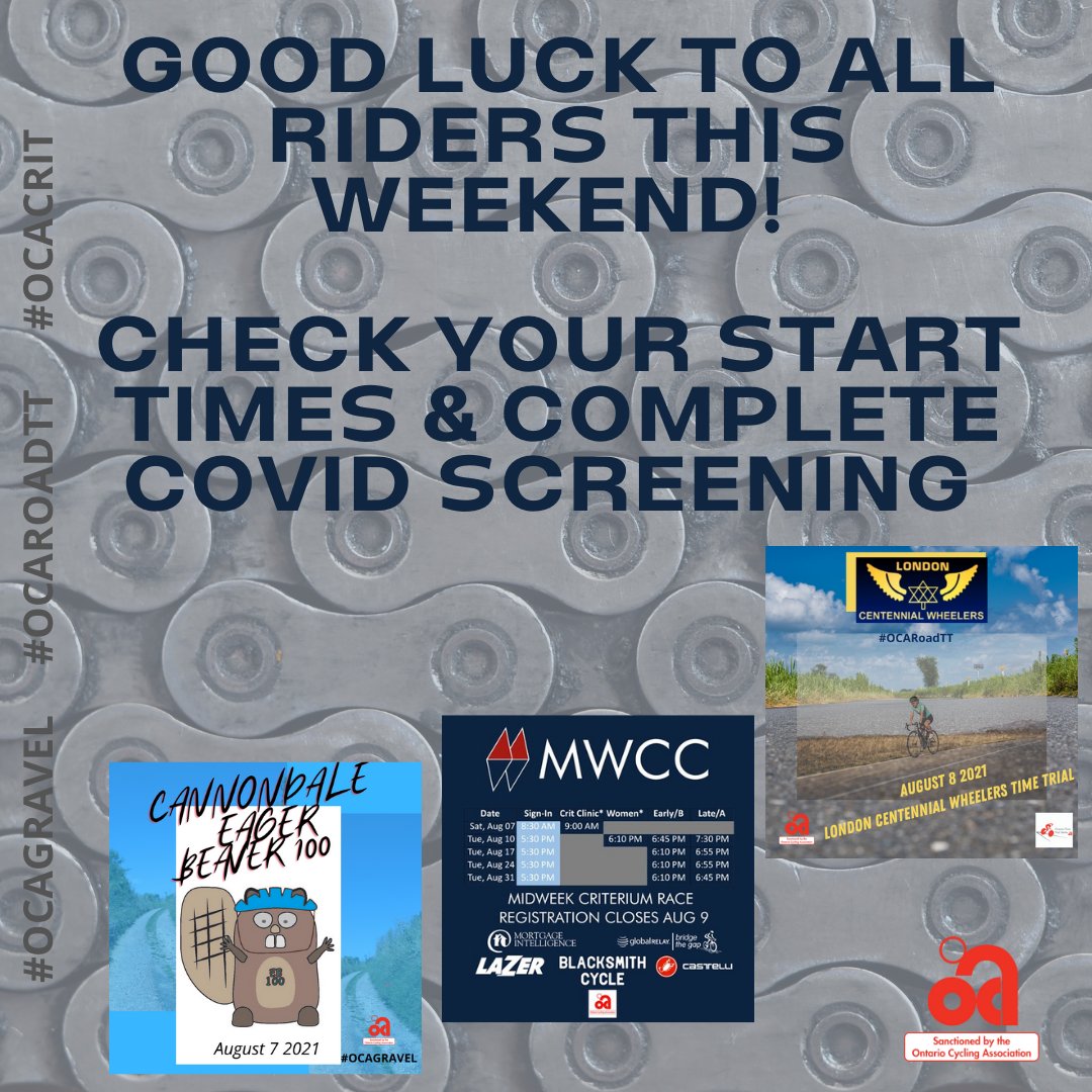 ontariocycling's tweet photo. On deck for this weekend: @subprojects Eager Beaver 100; @midweekcycling Crit Clinic in prep for their Crit Series & London Centennial Wheelers TT π² take a π· and share - tag #OCAGRAVEL #OCACRIT #OCAROADTT https://t.co/GHdoqCdNEn