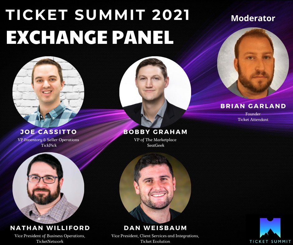 TicketSummit's tweet photo. #TicketSummit2021 – Panel Session

Exchange Panel - See the leading secondary market exchange platform inform and discuss the issues that and solutions to make mores sales.

Reserve an all-access pass to Ticket Summit by visiting https://t.co/vrUHL0BqXf https://t.co/FMX8NBCFGM