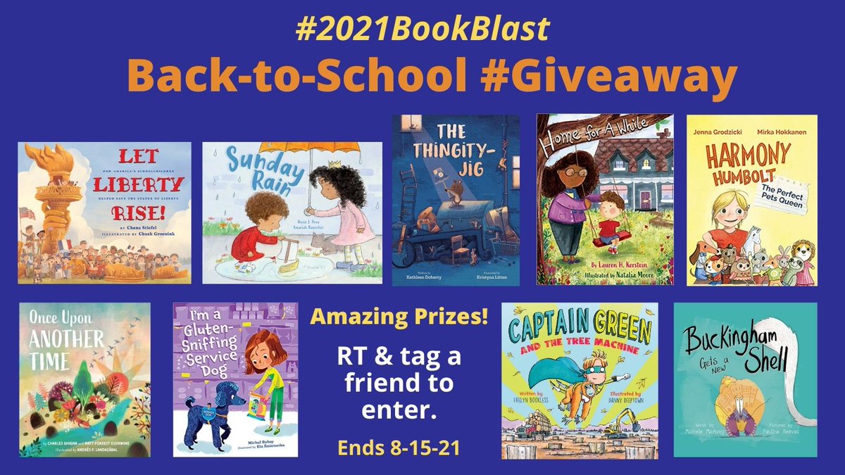 #Teachers #librarians #parents Start the school year with a BLAST! Enter the #2021BookBlast #giveaway for a chance to win signed picture books, author visits, & more! RT & tag a friend to enter! Ends 8-15-21. #BacktoSchool2021