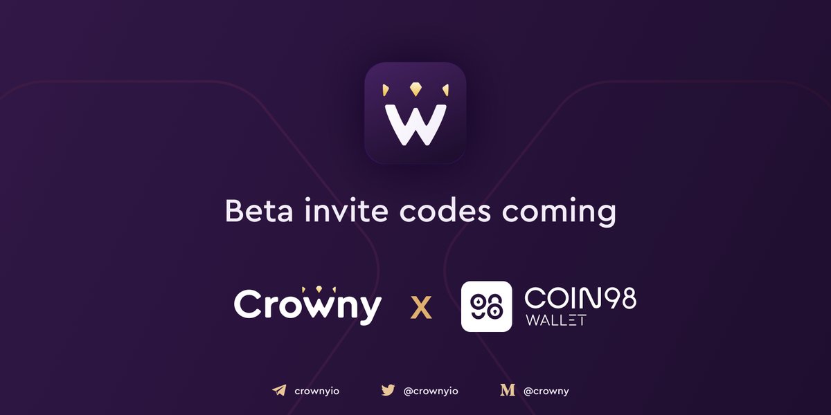 Crowny 👑 (@crownyio) on Twitter photo 🎉 To celebrate the partnership between $CRWNY and $C98, we will grant exclusive access for #98 <a href="/coin98_wallet/">Coin98 Super Wallet</a> community members to test the Crowny app first.
✅ RT, fill in the form and earn early access!
forms.gle/J6nEKkRgaAh5z4… 🎉 To celebrate the partnership between $CRWNY and $C98, we will grant exclusive access for #98 <a href="/coin98_wallet/">Coin98 Super Wallet</a> community members to test the Crowny app first.
✅ RT, fill in the form and earn early access!
forms.gle/J6nEKkRgaAh5z4…