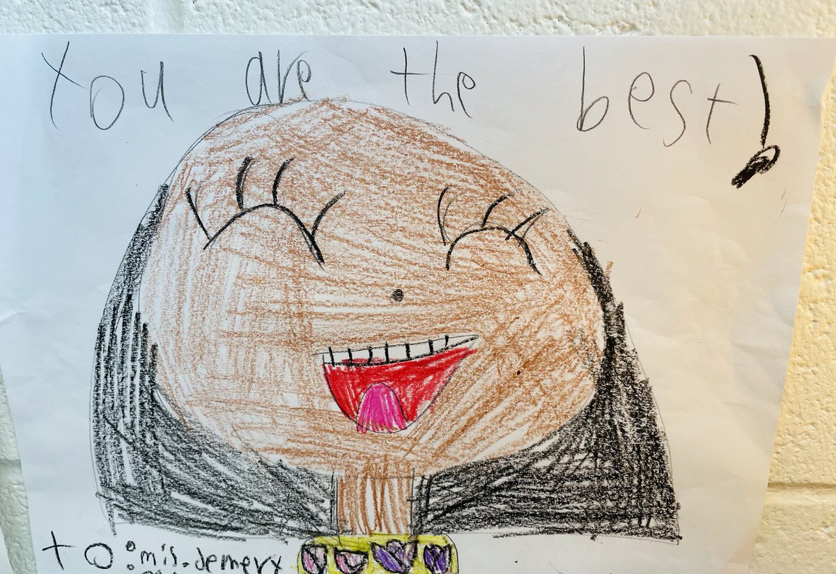 Made my day!  From a sweet 2nd grader. I love my long eyelashes in this work of art. ❤️