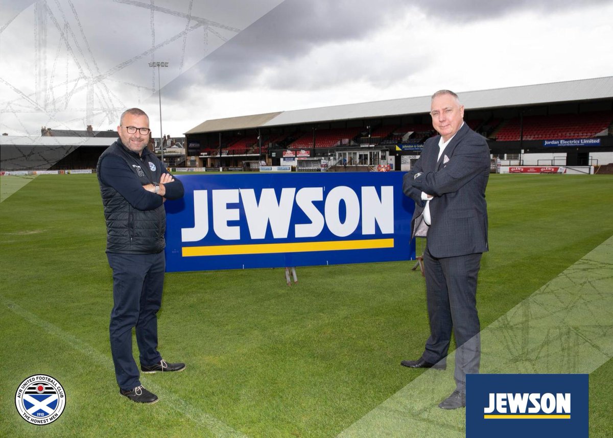 The Honest Men 🤝🏼 <a href="/Jewson/">Jewson</a>

Ayr United are delighted to announce Jewson as the club's first Official Partner.

➡️ ayrunitedfc.co.uk/jewson-are-off…