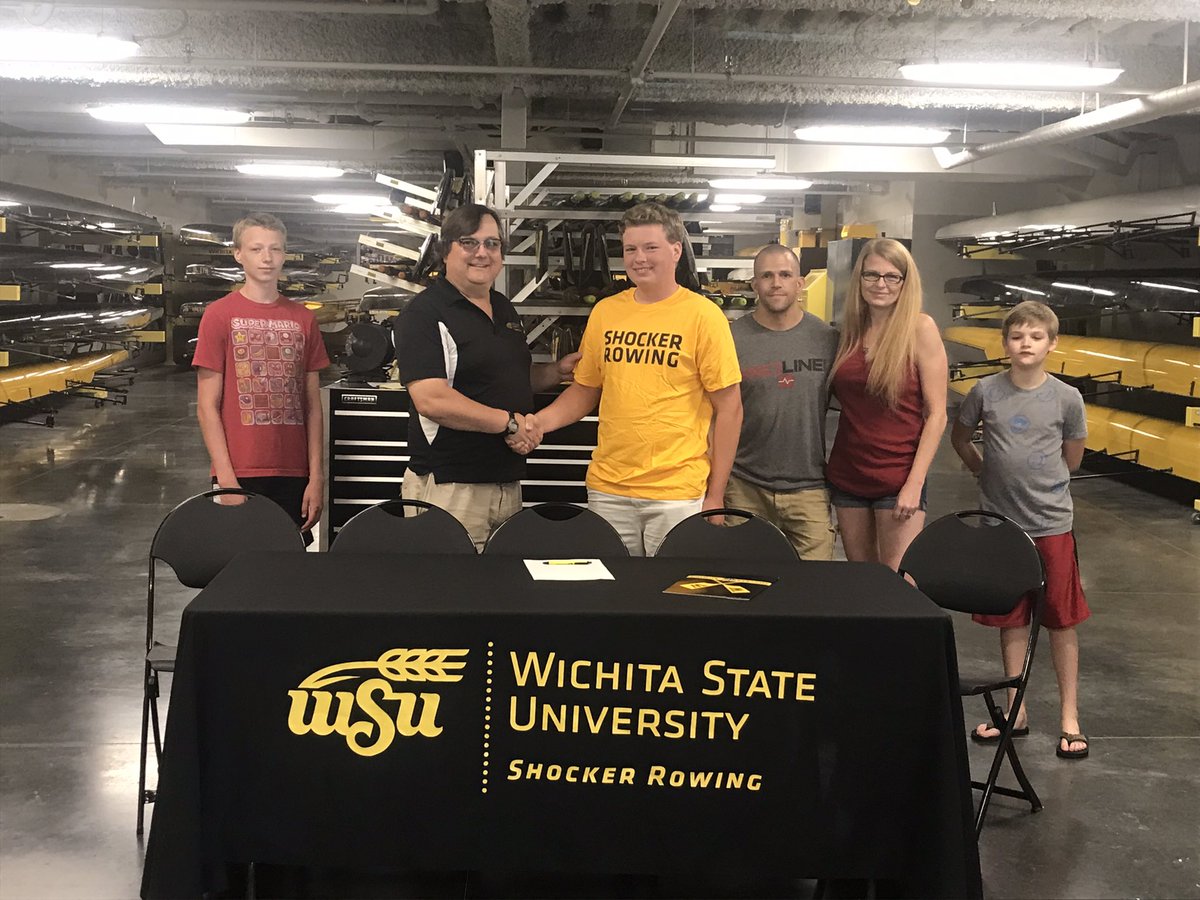 WSUCrew's tweet photo. Excited to welcome Robert Fairbank, Manhattan Jr Crew, to Shocker Rowing for the fall! https://t.co/iqinT7pMBM