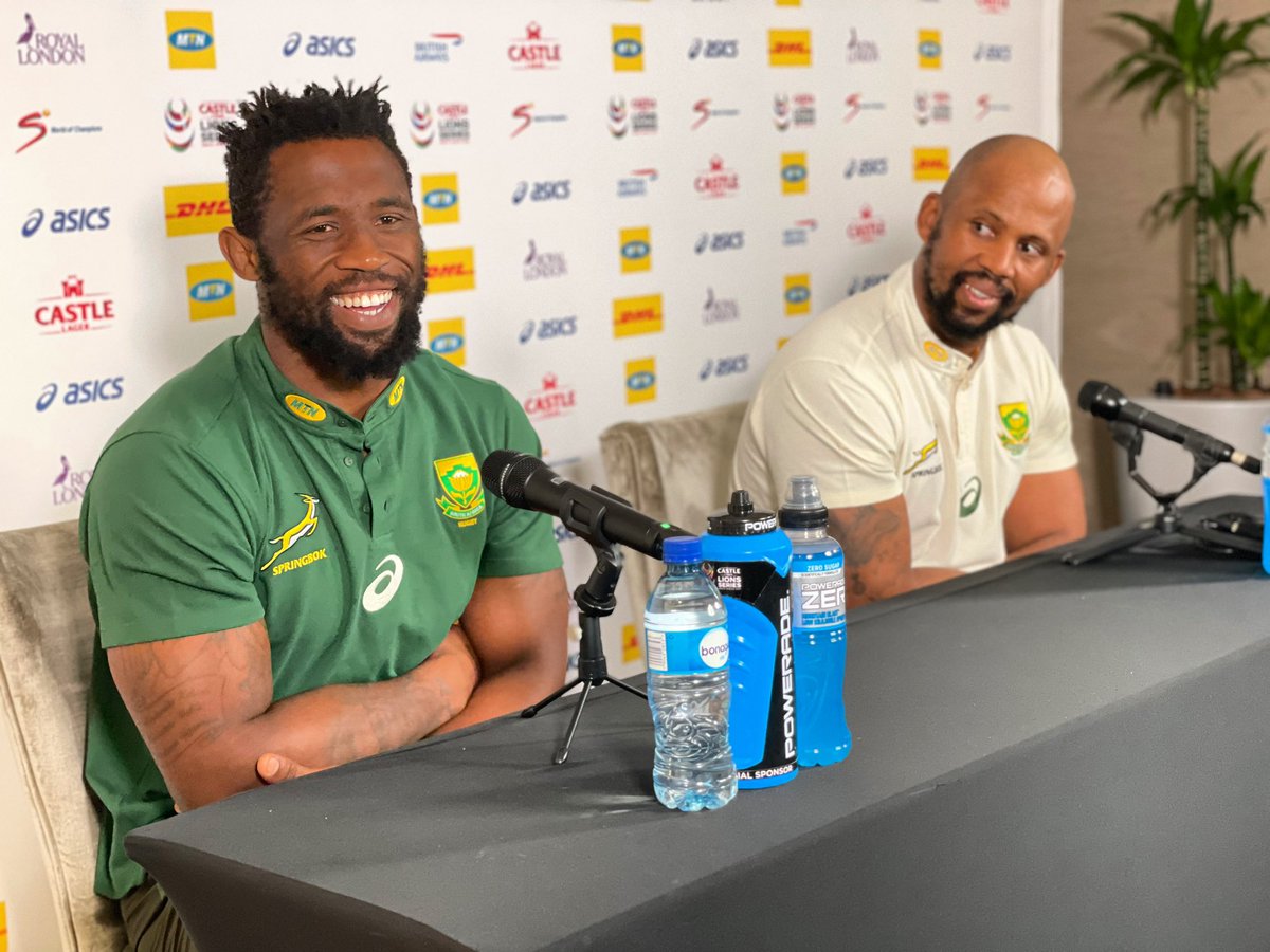 Elmakapelma's tweet image. Our captain 🇿🇦✊🏼 @SiyaKolisi_Bear 

@Springboks Captain’s Press Conference

Cape Town 
6 Aug 2021