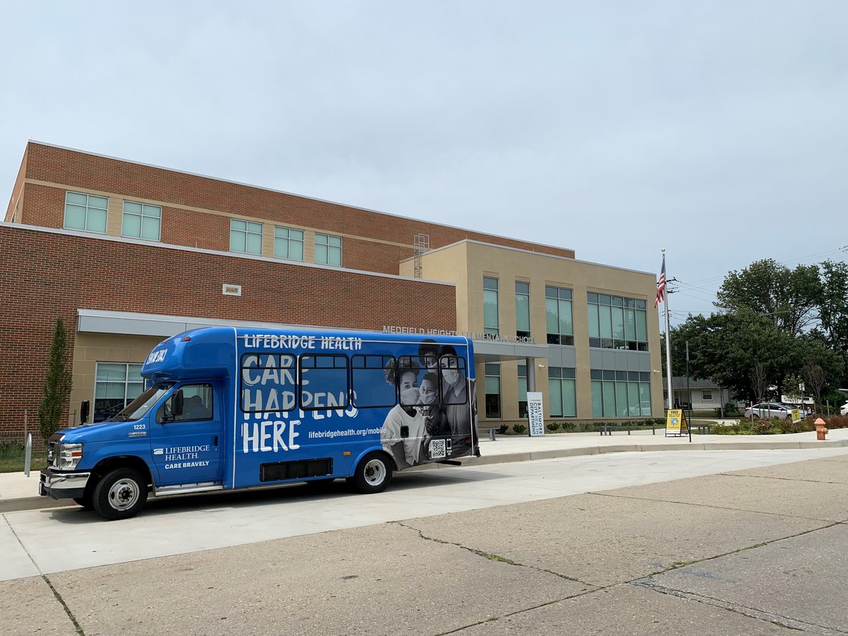 LBHealth's tweet photo. The LifeBridge Health Care Happens Here van is on the road bringing the COVID-19 and pediatric vaccines to local neighborhoods. The team recently traveled to Medfield Heights Elementary in North Baltimore.
#CareBravely #COVID19 #GrowTogetherBmore #BaltimoreCommunity #CaringForMD https://t.co/qwY5P3I5Id