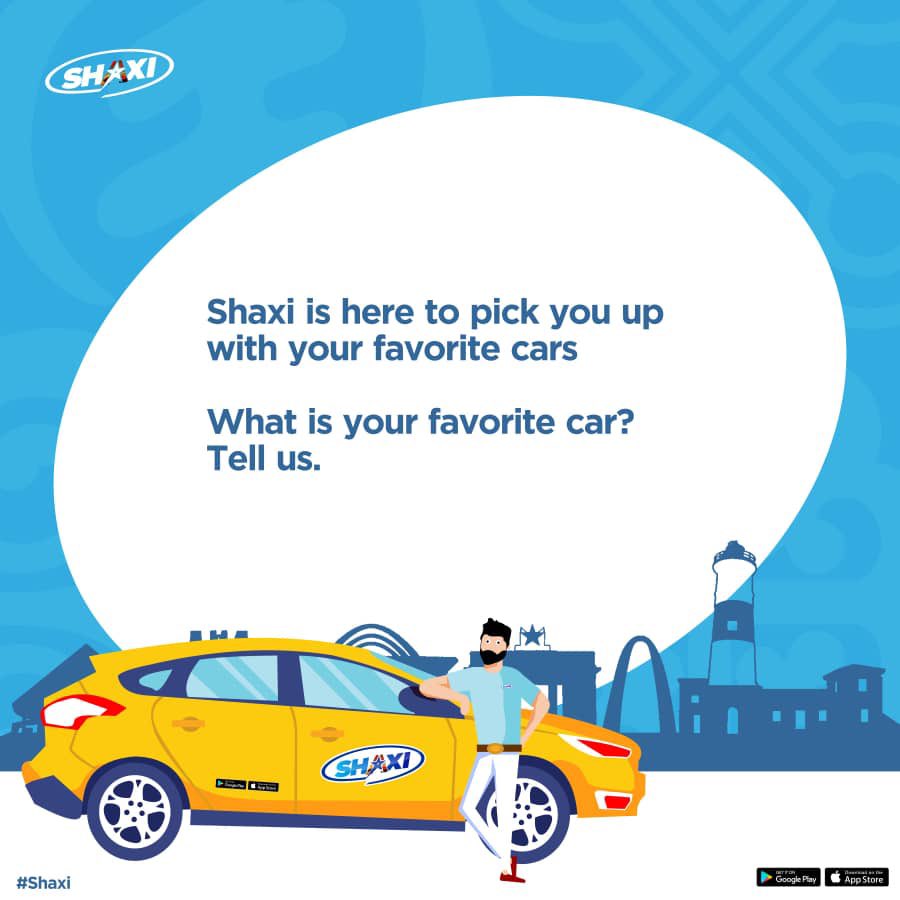 SHAXIGHANA's tweet photo. It’s weekend, What vehicle would you want SHAXI to pick you up in?….

Tell us and you might be surprised.. https://t.co/tSXOgbis2u