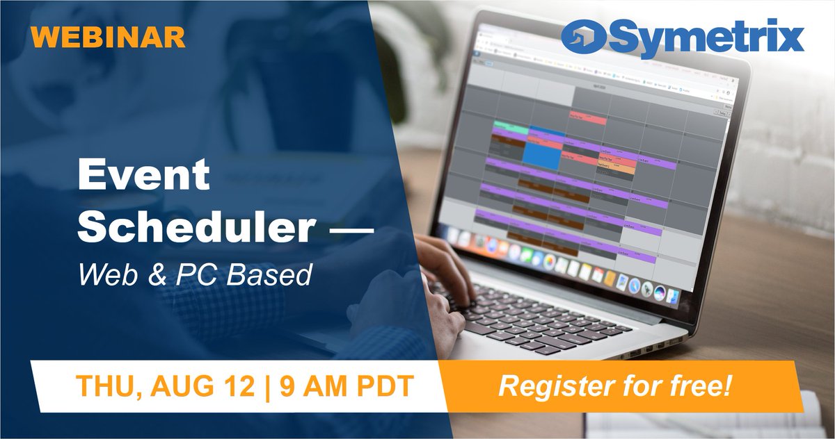 Symetrix_Inc's tweet image. Join Symetrix&apos;s Stu Paterson as he discusses the Event Scheduler for PC and the Web-Based Event Scheduler app that’s only available on our Control Server.
Register here --&amp;gt; bit.ly/3ilnBHL

#Symetrix #eventscheduler #proav #proaudio #webinar #AVeducation