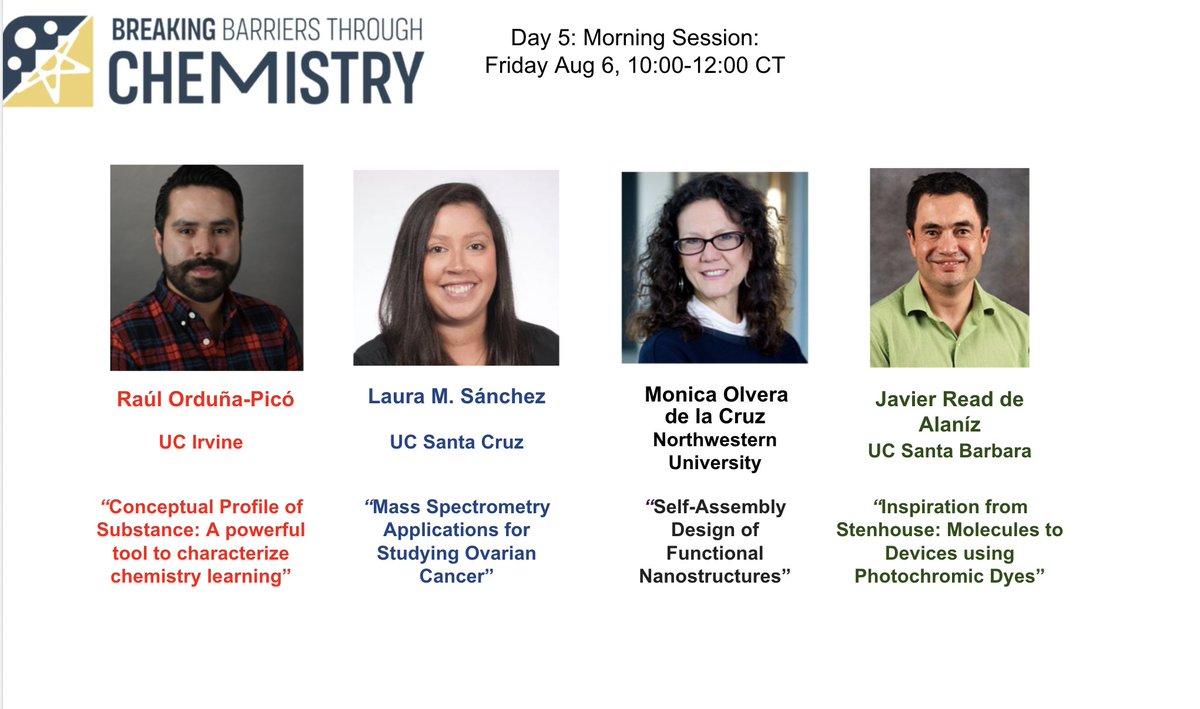 Last Day!!
Day 5: Our last morning session will present the following: 
<a href="/DrLauraSanchez/">Dr Laura Sanchez</a>
<a href="/monicagroup/">Monica Olvera de la Cruz</a>
@javier_read

#BBTC2021