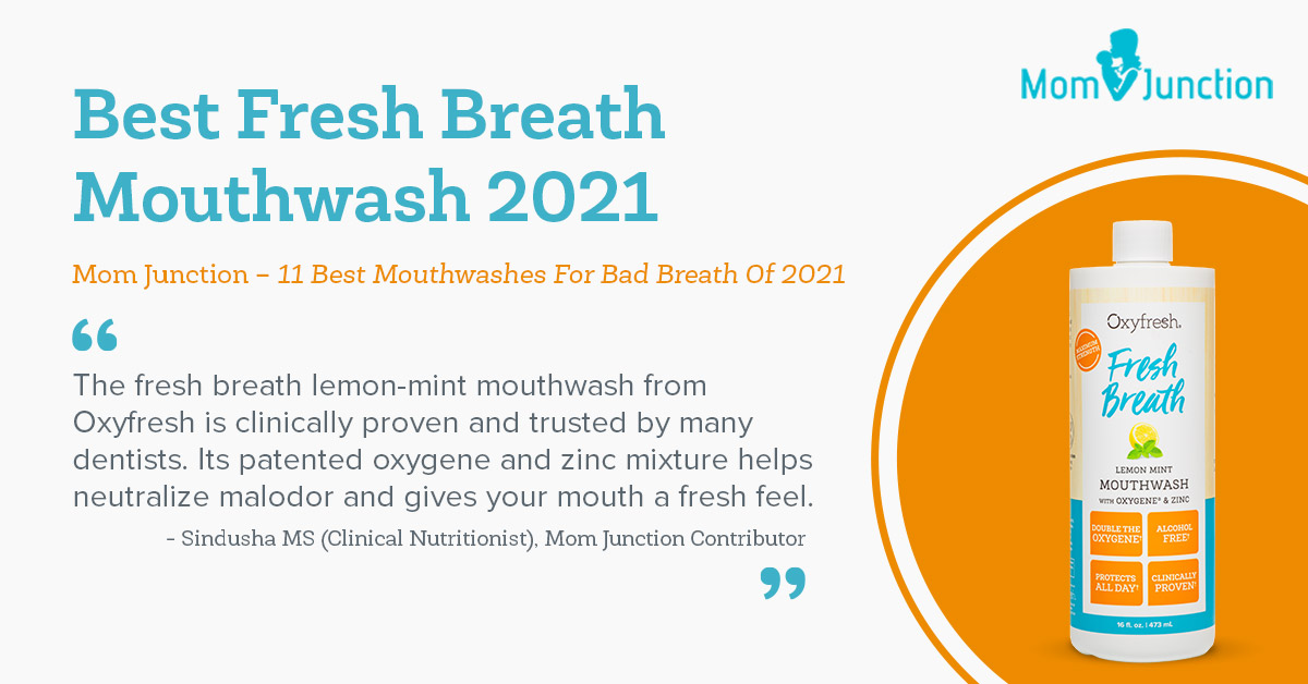 Our Lemon Mint Mouthwash was voted best Fresh Breath Mouthwash for 2021! Just in time for National Fresh Breath Day! Let's make everyday a Fresh Breath Day! #NationalFreshBreathDay