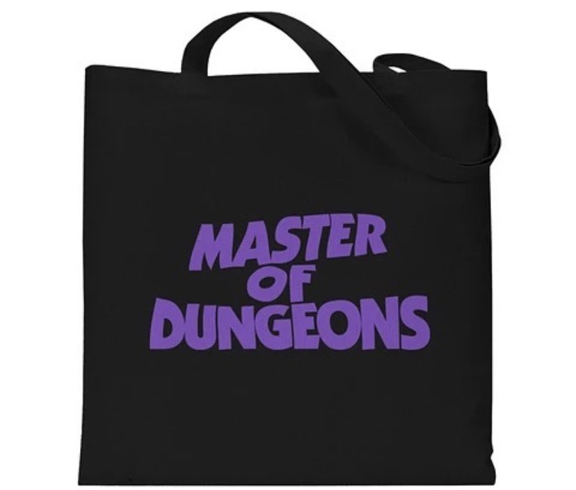 Slappie's tweet photo. @nerdist Permanent DM. That’s why I just bought a sick new bag from @DoomVault to hold all my books #masterofdungeons https://t.co/KyRendxmXq