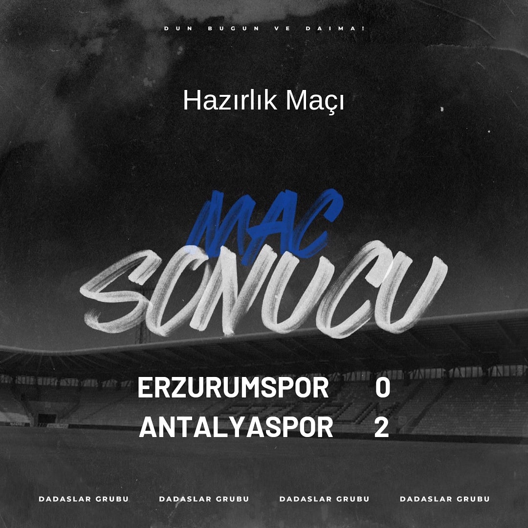 Maç sonucu ;

#Erzurumspor #DadaşlarGrubu