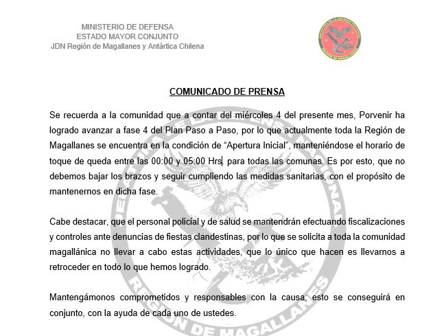 Jefatura de la Defensa Nacional Magallanes tweet media