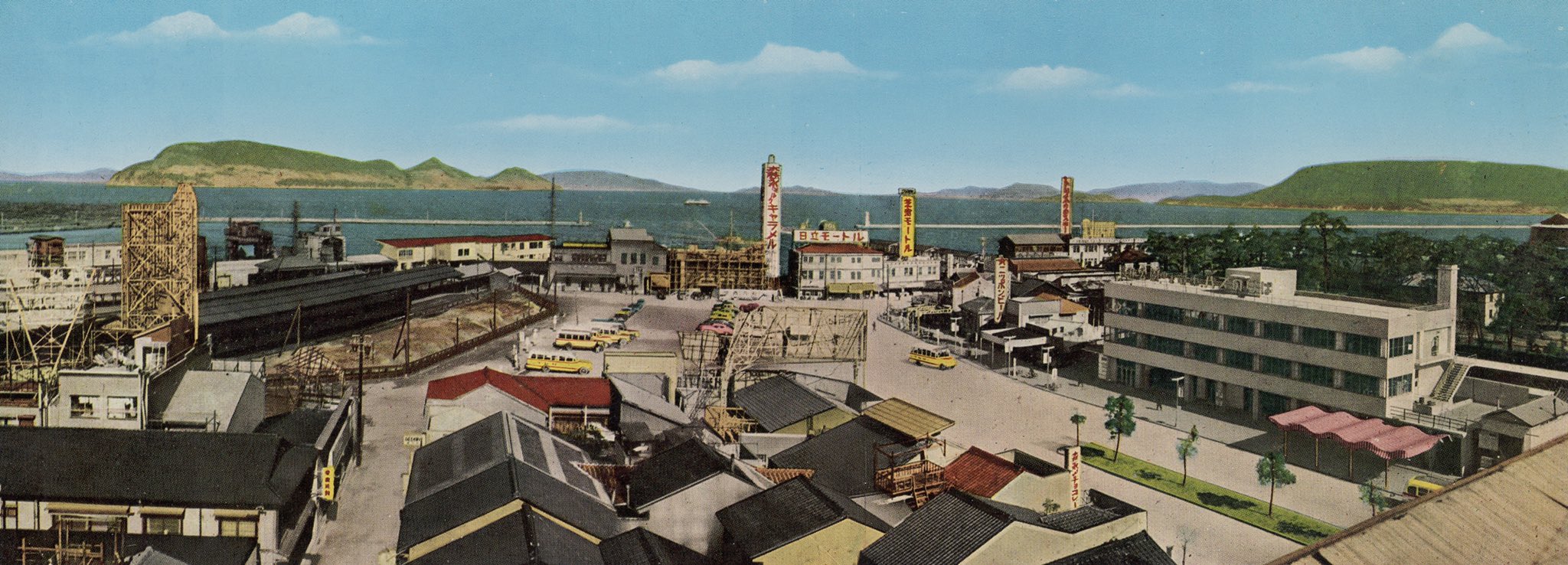 kib097-Overhead Railway Kobe 省線電車高架線 神戸 | 絵葉書資料館